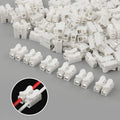 50pcs Push Quick Wire Cable CH2 Connector 10A 220V 2 Pin Push-in Spring Loaded Electrical Connectors for Lighting Electrical