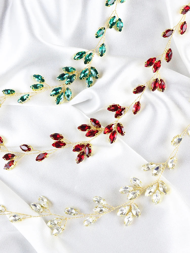 Women Rhinestone Hair Vine Stylish Hair Jewelry Handmade Prom Hair Ornaments Wedding Bridal Hair Accessories for Party Headband