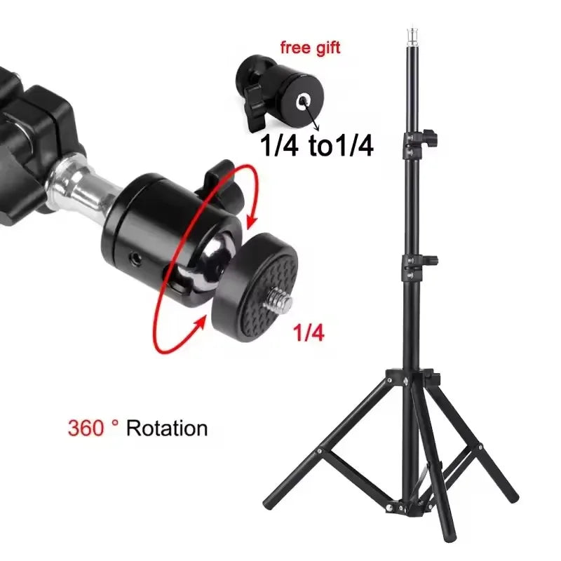 Xiaohui 50cm-160cm Universal Portable Bracket for HY300 Mini Projector Tripod Stand Mount Max Load-Bearing 3.3 Pounds