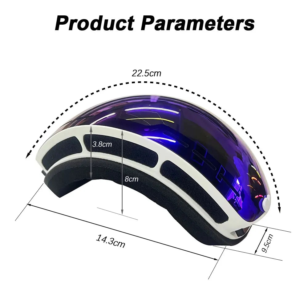 UV400 Anti-fog Double Layers Ski Goggles Big Lens Ski Mask Glasses Skiing Snow Snowboard Eyewear Mirror Polarize Goggles for men