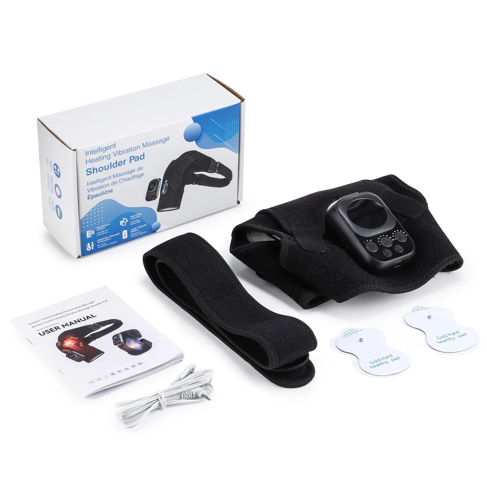 Electric Shoulder Massage Machine Heated Vibration Back Shoulder Belt Brace Relax Shoulder Neck Muscle Massagers Health Care