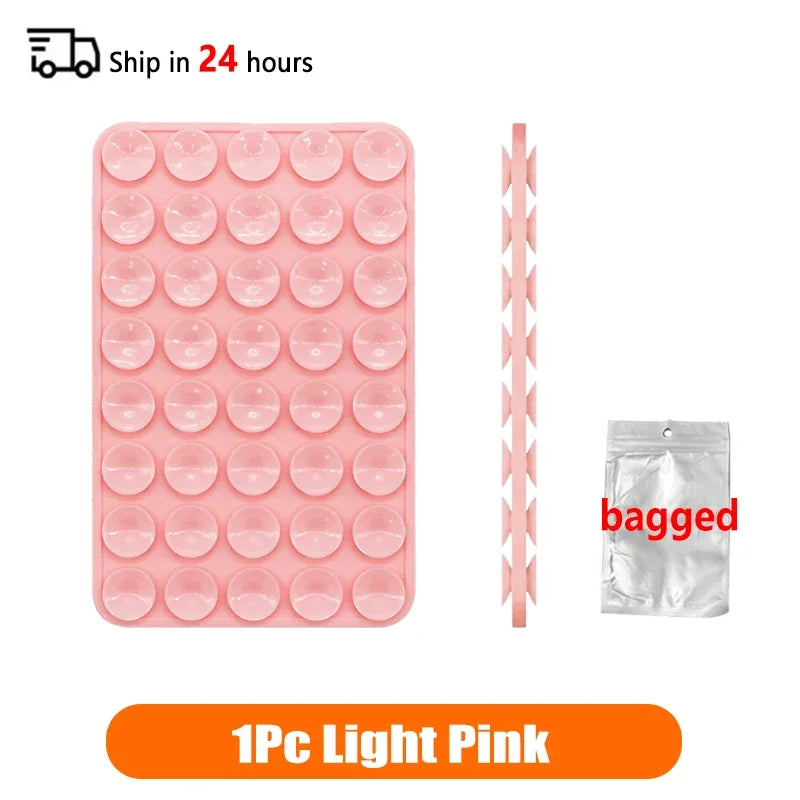 Double Sided Silicone Suction Cup Multicolor Strong Adhesive Stand For iPhone 11 12 13 14 15 16 Pro Max Detachable Phone Holder