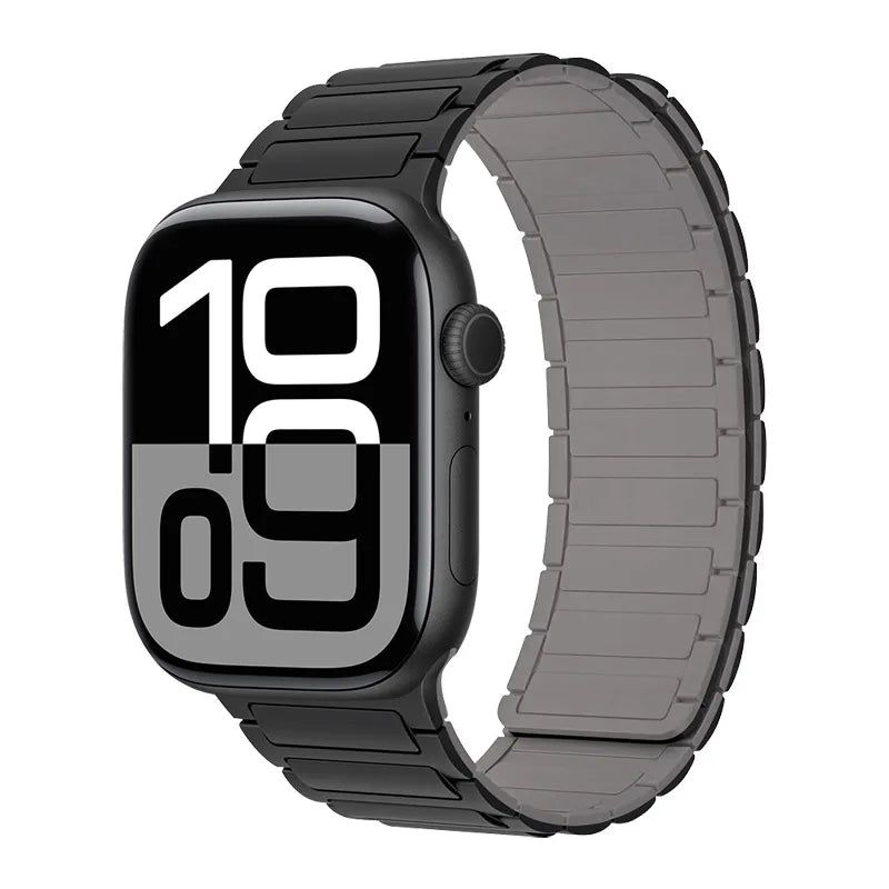 Magnetic Silicone Band for Apple Watch Ultra 3 2 49mm 46mm 42mm 45mm 44mm 40 41mm Strap IWatch Series 11 10 9 8 7 6 SE Bracelet