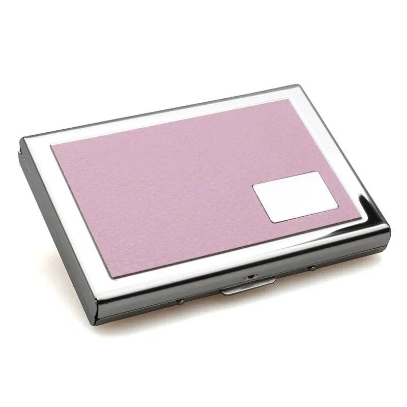 Fashion Aluminum Anti Magnetic Card Holder Women Men Metal Credit Card Business Card Holders Organizer Purse Wallet