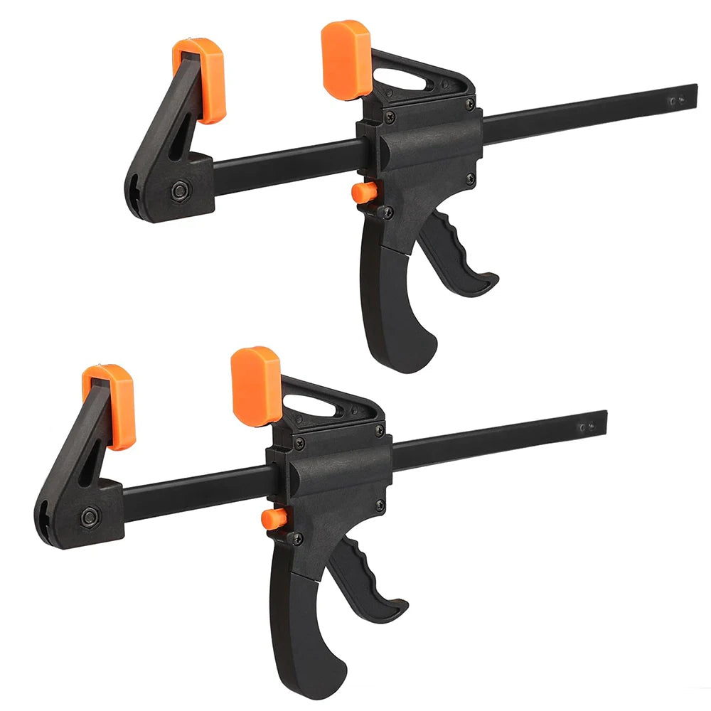 5/2pcs Woodworking Clamp F Hard Quick Release Ratchet Speed Squeeze Clip Kit Long Carpenter Set Nylon Gadget Work Bar  4inch