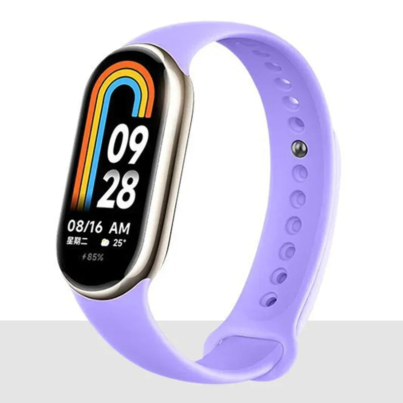 Silicone Strap For Xiaomi Mi band 8-8 NFC Sport Belt Replacement miband8 Bracelet waterproof smart band 8 watchband Accessories