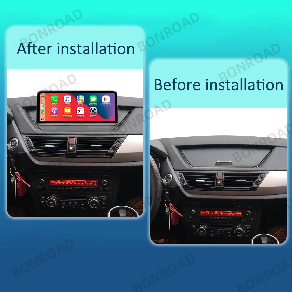 BONROAD 10.25 ‘’ 1920*720 Wireless CarPlay Android Auto Car Radio Monitor For BMW X1 E84 GPS Navigation Multimedia Display Touch Screen Mirroring Airplay Autolink