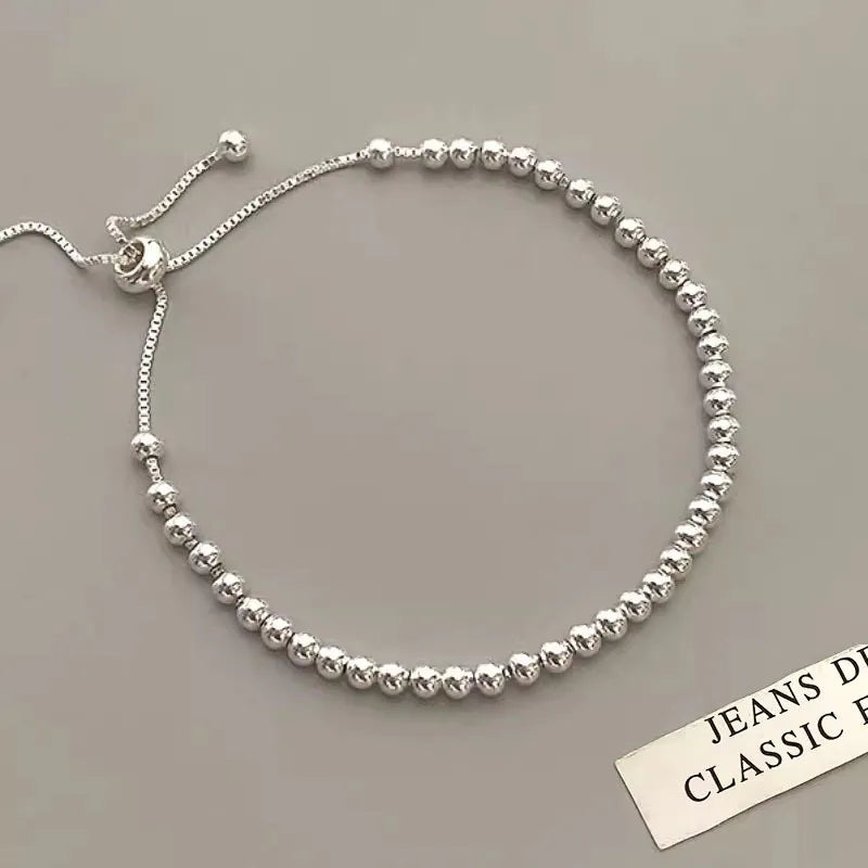 925 Sterling Silver Double Layer Bracelet for Womem Girls Irregular Knot Bangles New Simple Design Fashion Party Jewelry Gifts