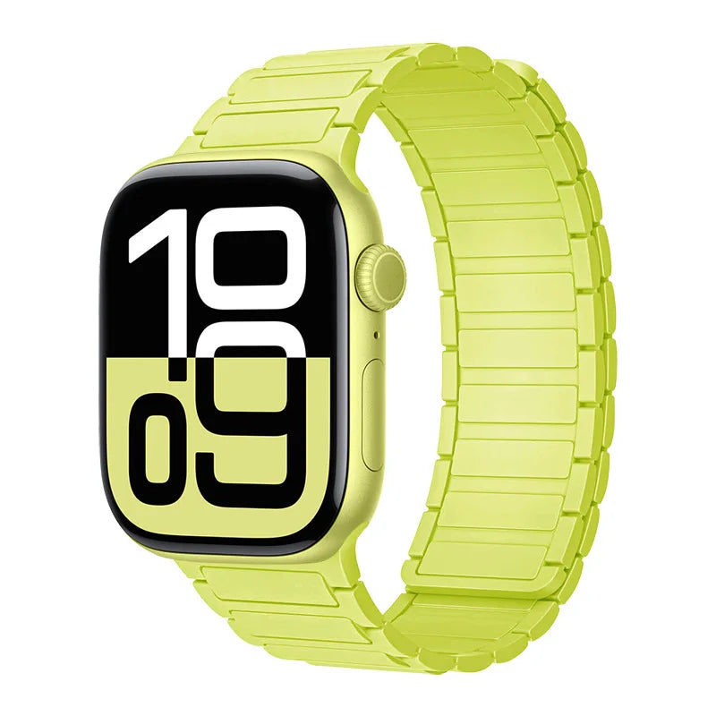 Magnetic Silicone Band for Apple Watch Ultra 3 2 49mm 46mm 42mm 45mm 44mm 40 41mm Strap IWatch Series 11 10 9 8 7 6 SE Bracelet