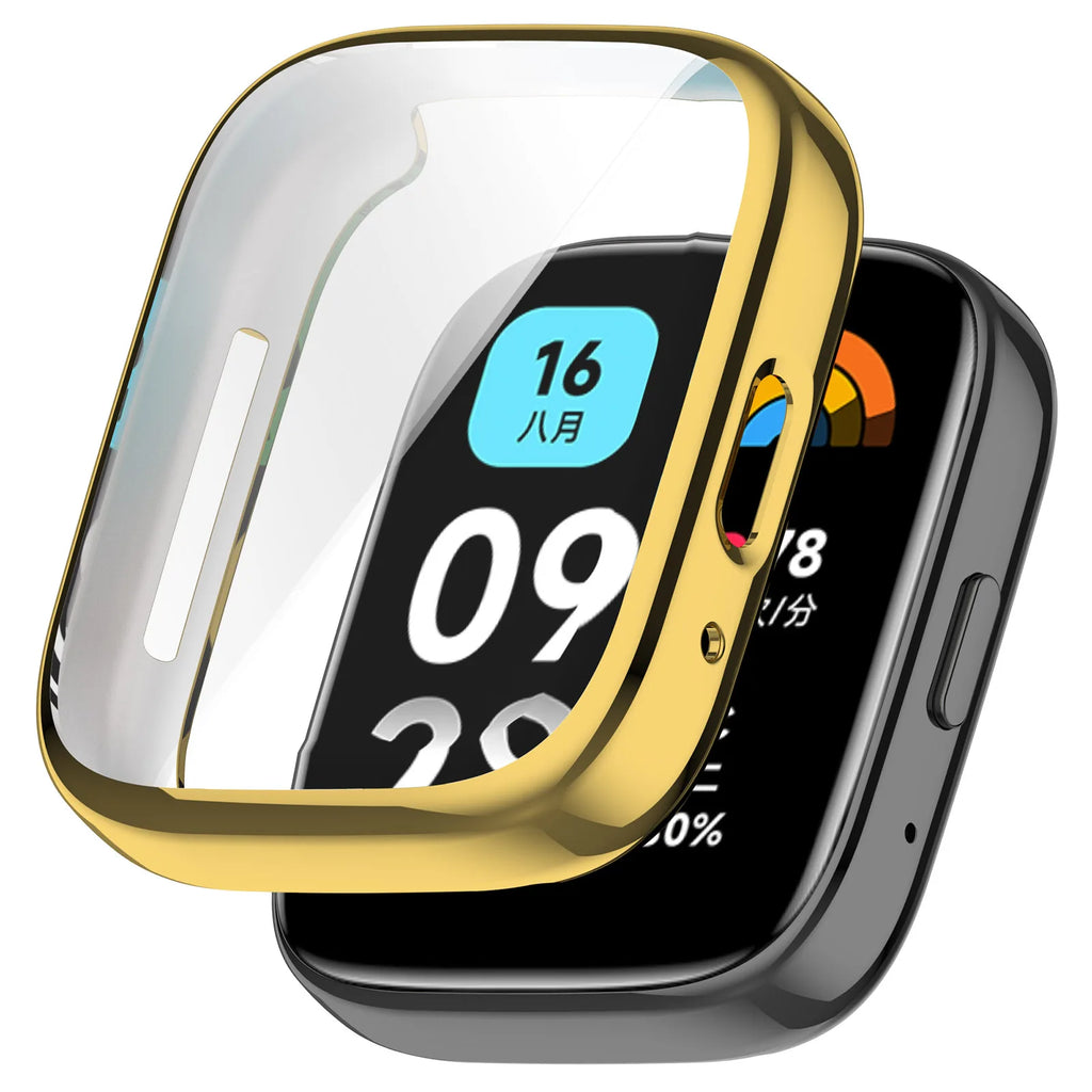 Soft Silicone Strap for Redmi Watch 3 Active Strap Accessories Smart Replacement Watchband and Screen Protector Case Wristband