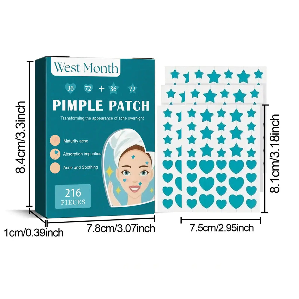 Hydrocolloid Facial Spot Patches – 216 Pack