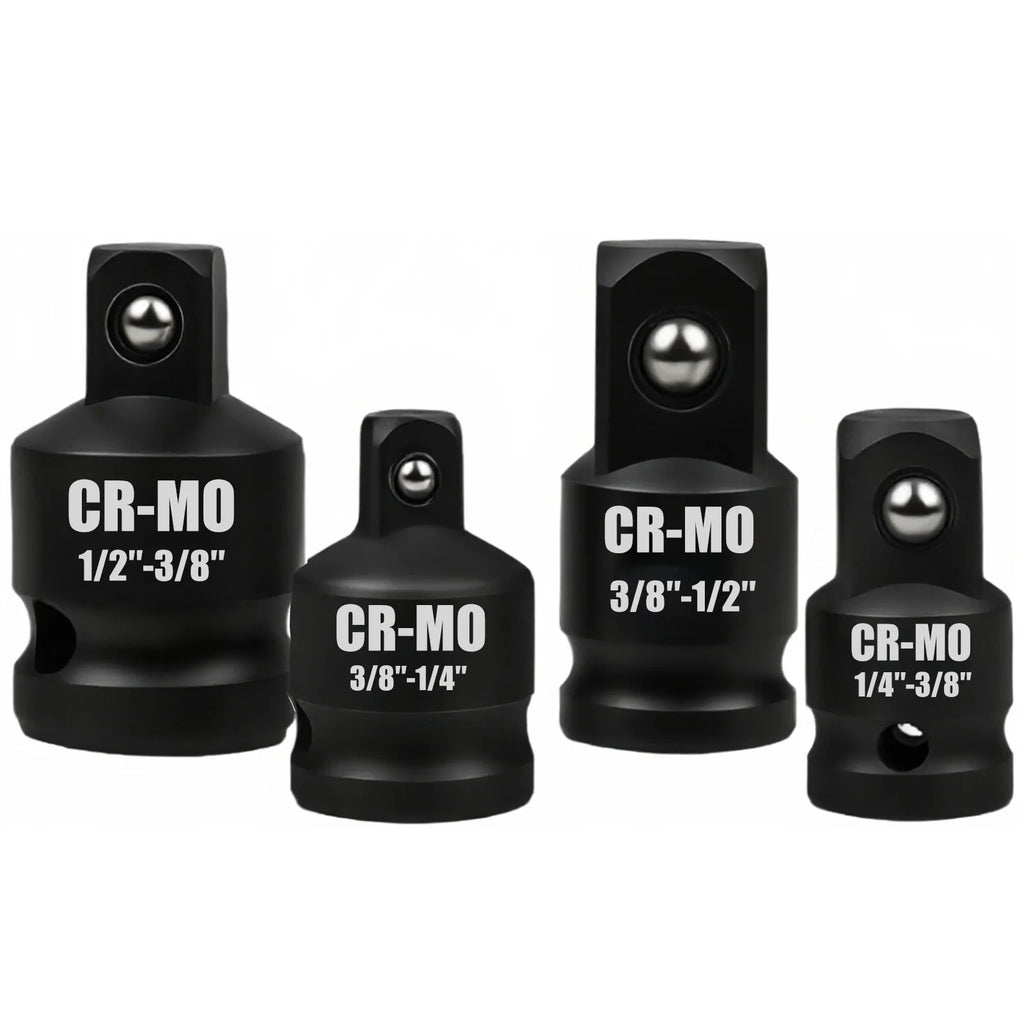 Impact Socket Adapter Reducer Set 4pcs/set 1/2 3/8 1/4 inch Use Wrenches Drills in Auto and Impact Driver Construction Work