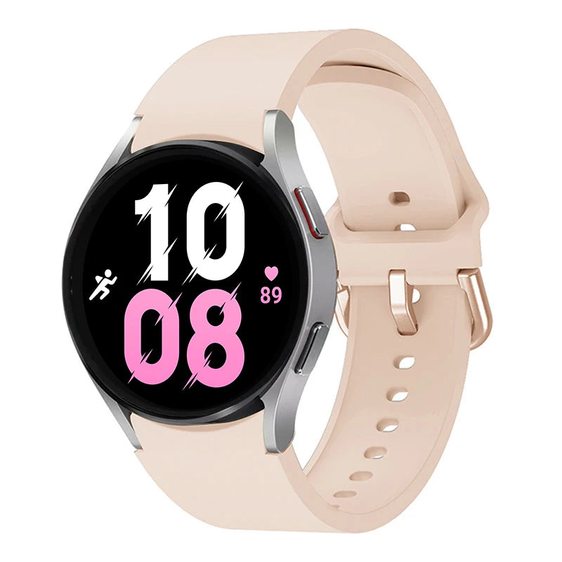 official Silicone Strap For Samsung Galaxy Watch 5 4 44mm 40mm/4Classic 46 42mm Wrist 20mm Bracelet Galaxy Watch 5 Pro 45mm Band