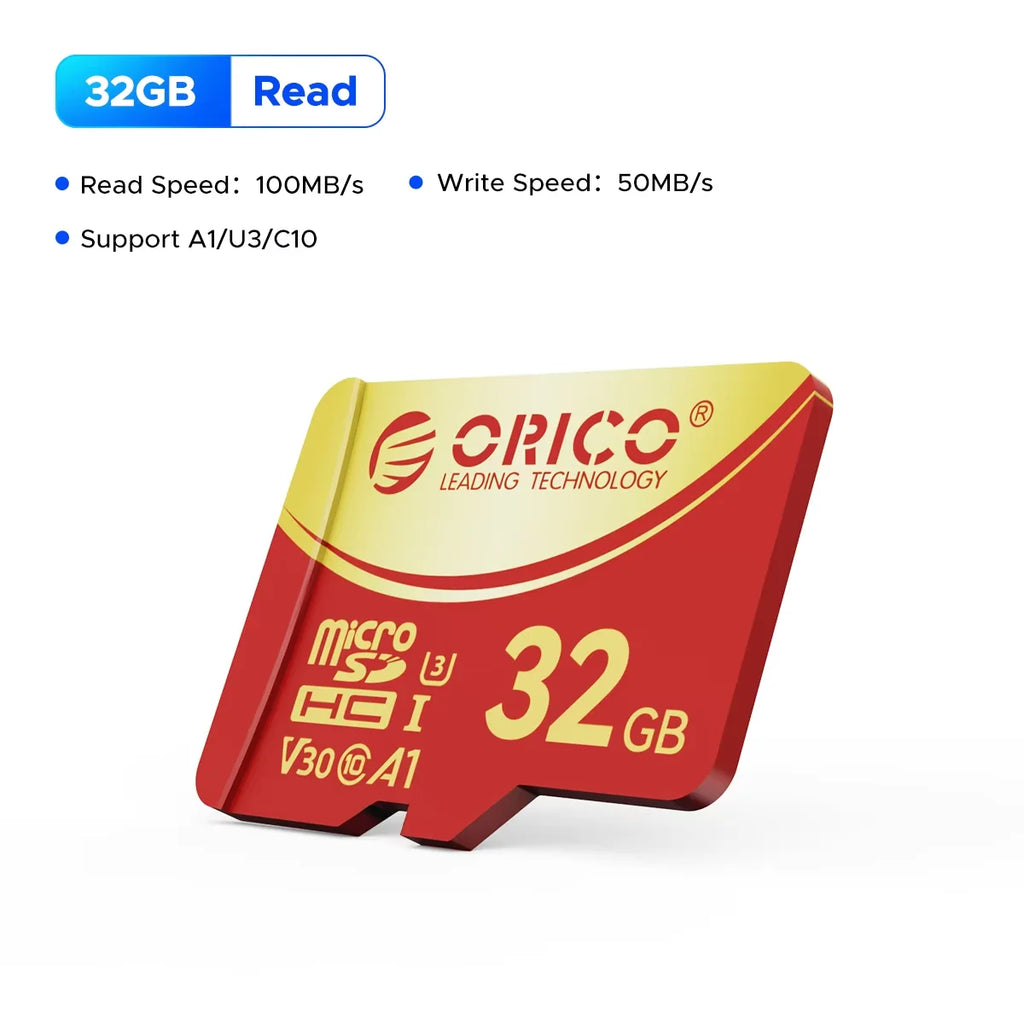 ORICO 64GB microSDXC UHS-I Memory Card 70MB/s Read, 100MB/s, 4K UHD Recoding, U3, Class10, V30, A1, Micro SD for Camera
