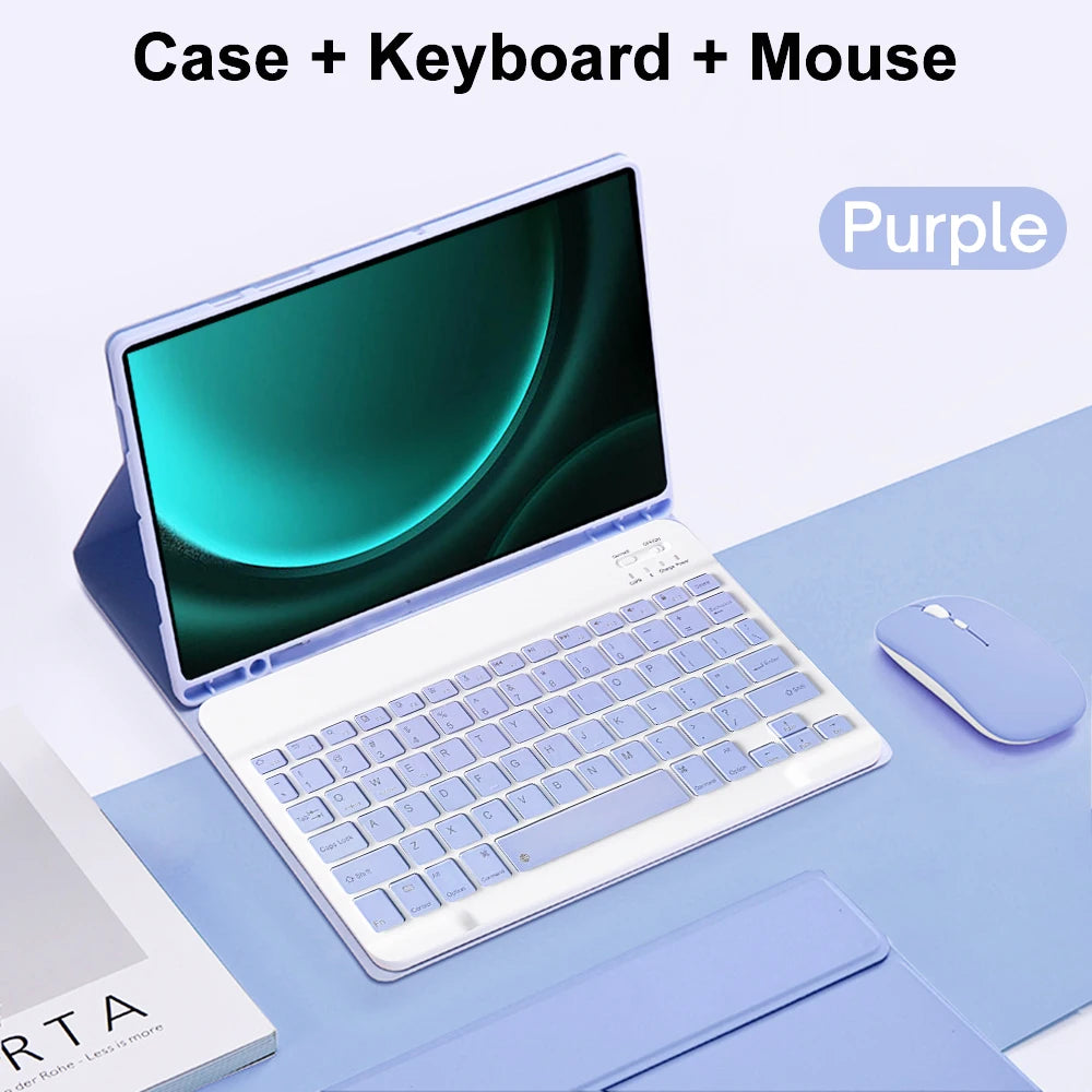 Case for Samsung Galaxy Tab S9 FE 10.9inch Detachable Bluetooth Keyboard Case For Samsung Tab S9 FE 10.9inch SM-X510/X516B