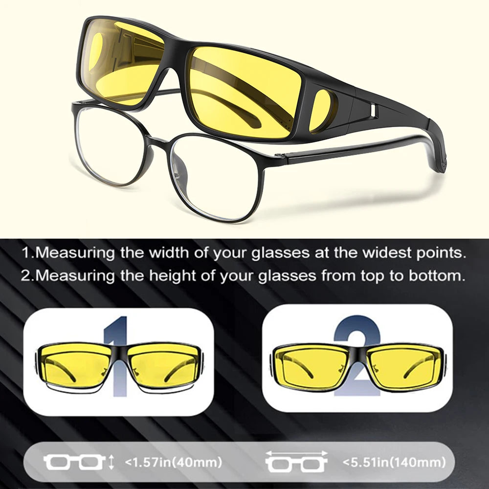 CRIXALIS Polarized Night Vision Sunglasses Car Night Driving Glasses Driver Goggles Unisex Sun Glasses UV400 Eyewear Gift