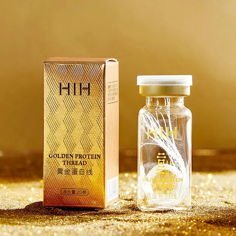 24K Gold Face Serum Active Collagen Silk Thread Facial Essence Firming Moisturizing Hyaluronic Serum for Face Skin Care