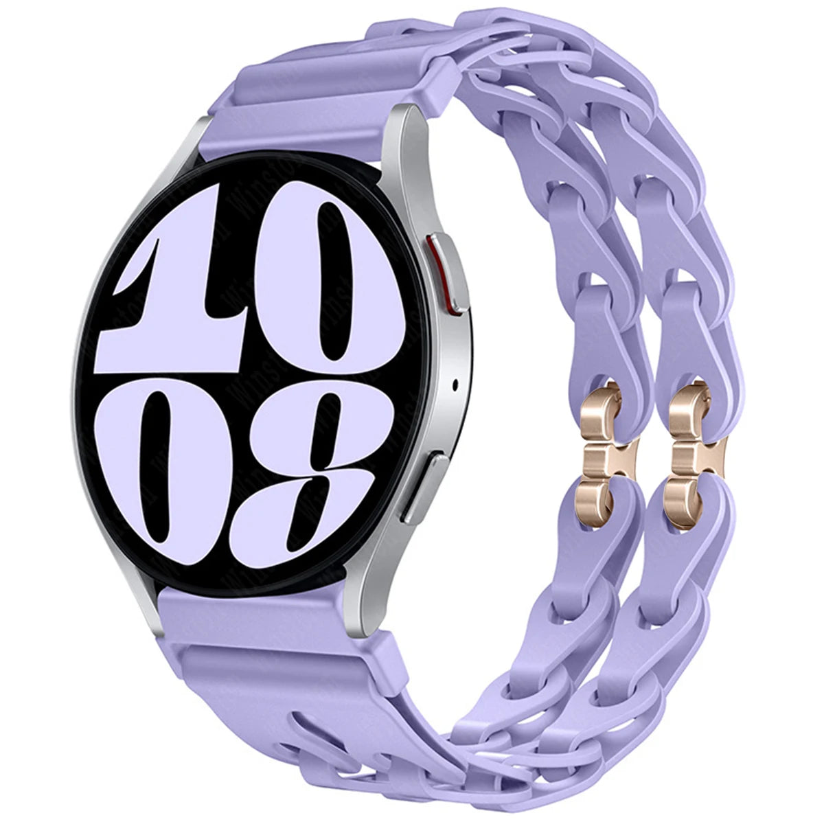22mm 20mm Chain Strap for Samsung Galaxy Watch 7 6 5 4 6Classic Silicone Band for Huawei GT4 3Pro for Amazfit GTR 4/GTS Bracelet
