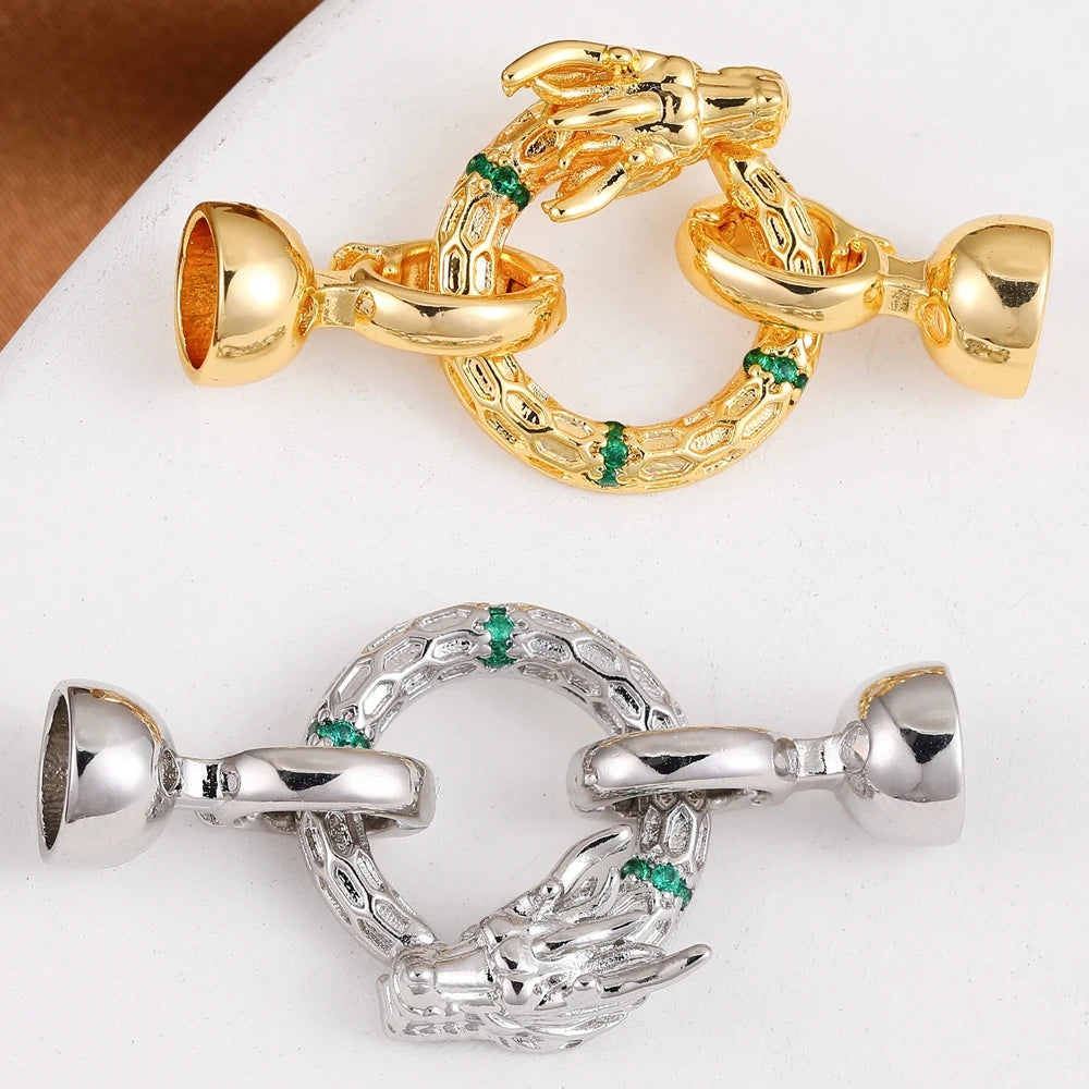 Juya 18K Gold Plated Decorative Fasteners Connector Locks Pearls Clasps Accessories For DIY Needlework Beads Jewelry Making