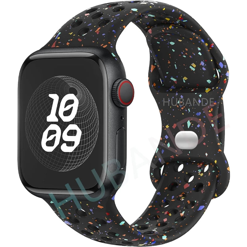 Strap For Apple Watch Band 46mm 44mm 49mm 45mm 40mm 41mm 38 42mm correa Breathable bracelet iwatch series 10 8 SE 7 6 5 9 Ultra