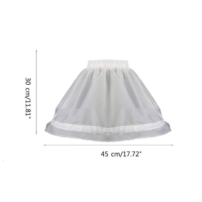 Girl Crinoline Underskirt for Lolita Dress with hoop Little Girl Under skirt Short Underskirt A-line Petticoat