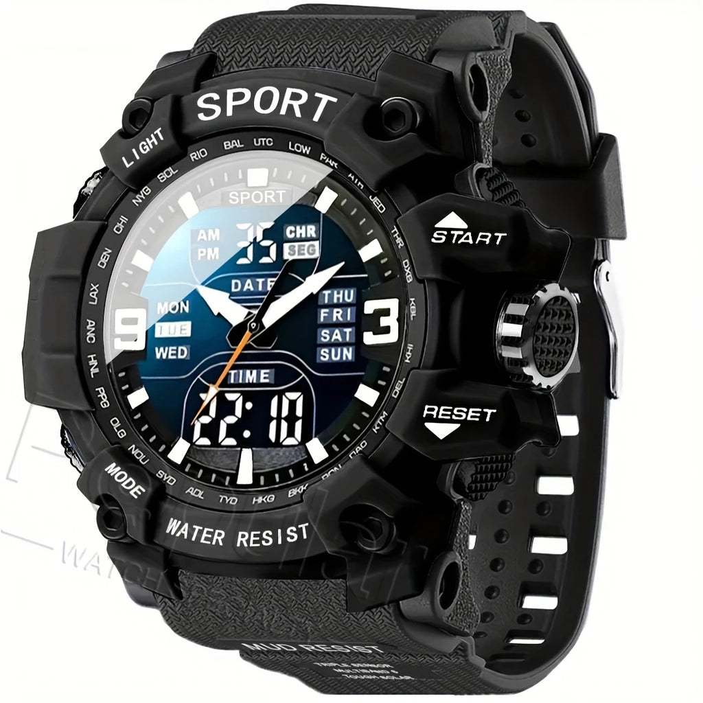 Men's and Women's Sports Watches, Tactical Hands, Large Dial, Illuminated Timer, Alarm Clock