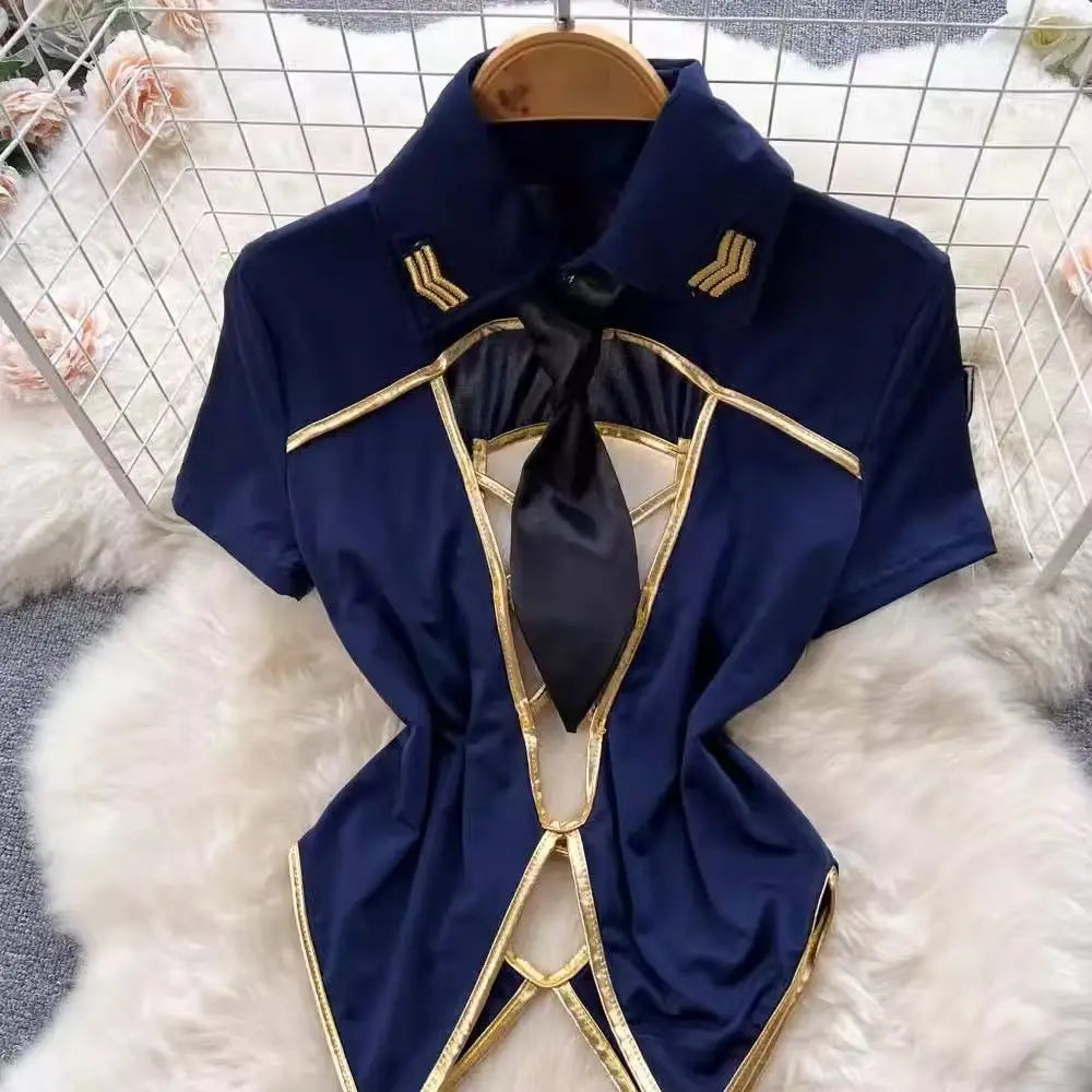 Woman Fashion Comfortable Jumpsuit Women Uniform Sexy Party Hotsweet Outfit Women Cool style Long Sleeve Jumpsuit Set Halloween