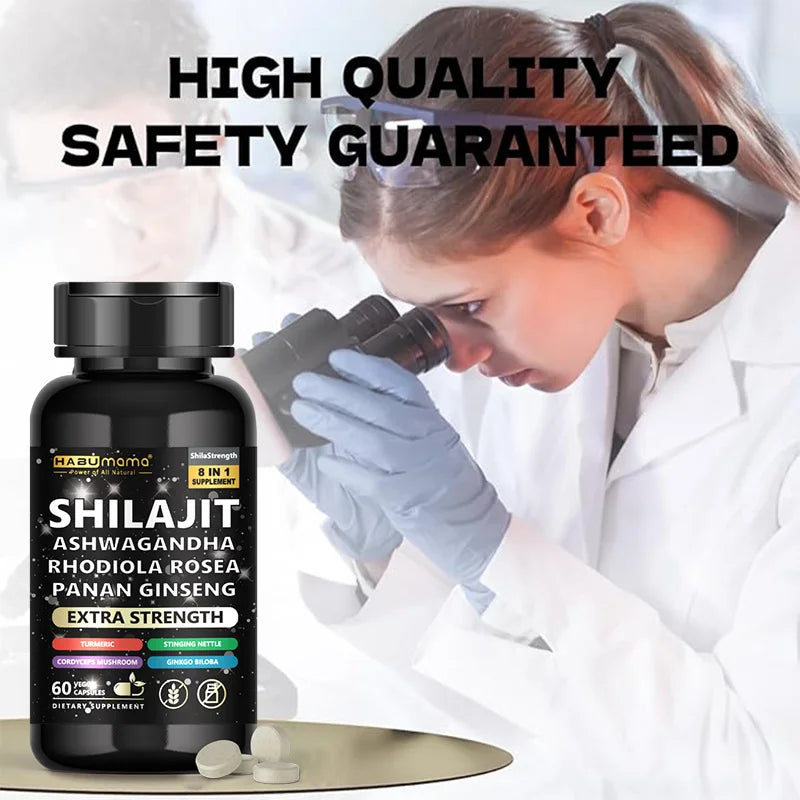 Natural Powerful Male Supplement with Shilajit, Ashwagandha & Ginseng Extract