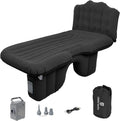 Umbrauto Back Seat Car Air Mattress: Cordless Inflatable SUV Car Camping Bed for Truck Van with Built-in Air Pump, Thickened Double-Sided Flocking Travel Car Sleeping Pad