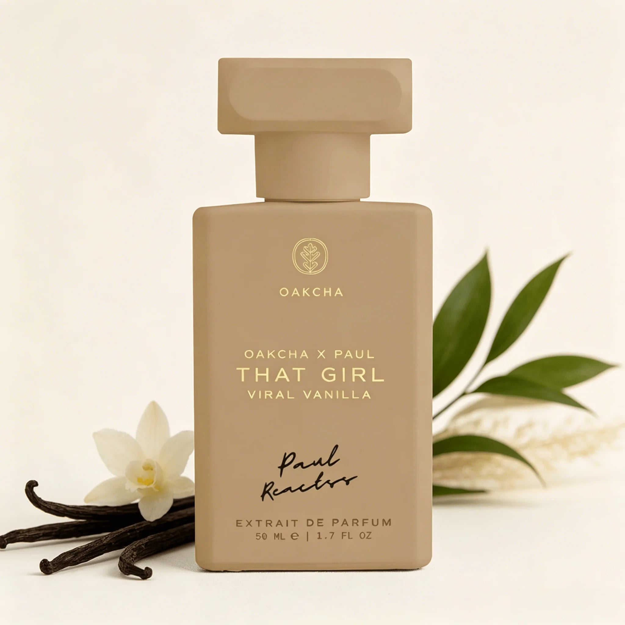 Oakcha X Paul Reactos That Girl Viral Vanilla Extrait De Parfum 50ml Long Lasting Warm Creamy Vanilla Fragrance Women Perfume Matte Nude Bottle Viral  Scent Daily Gift for Ladies