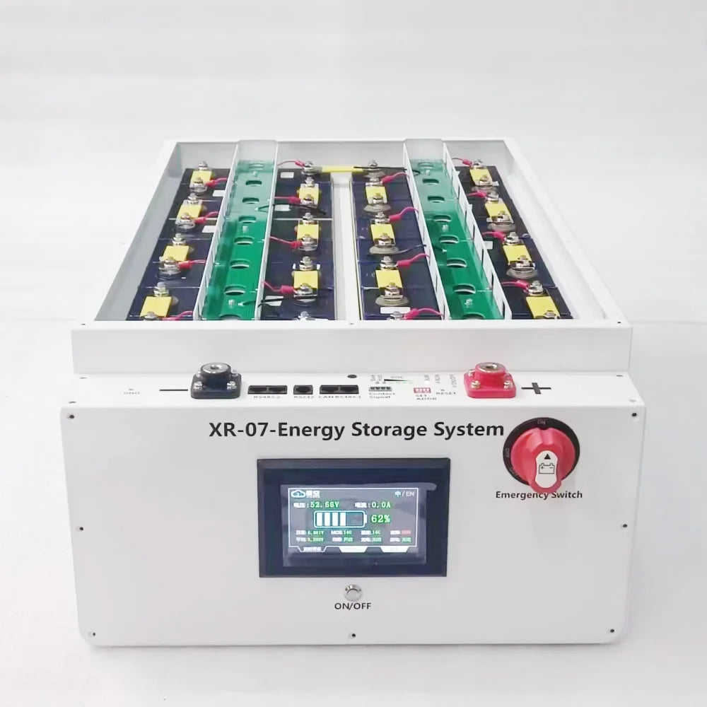 XR07 48V 280AH LiFePO4 Battery Case PowerBox Solar Home Energy Storage 16S 51.2v DIY Kit For JK BMS EVE CATL 280AH 302AH