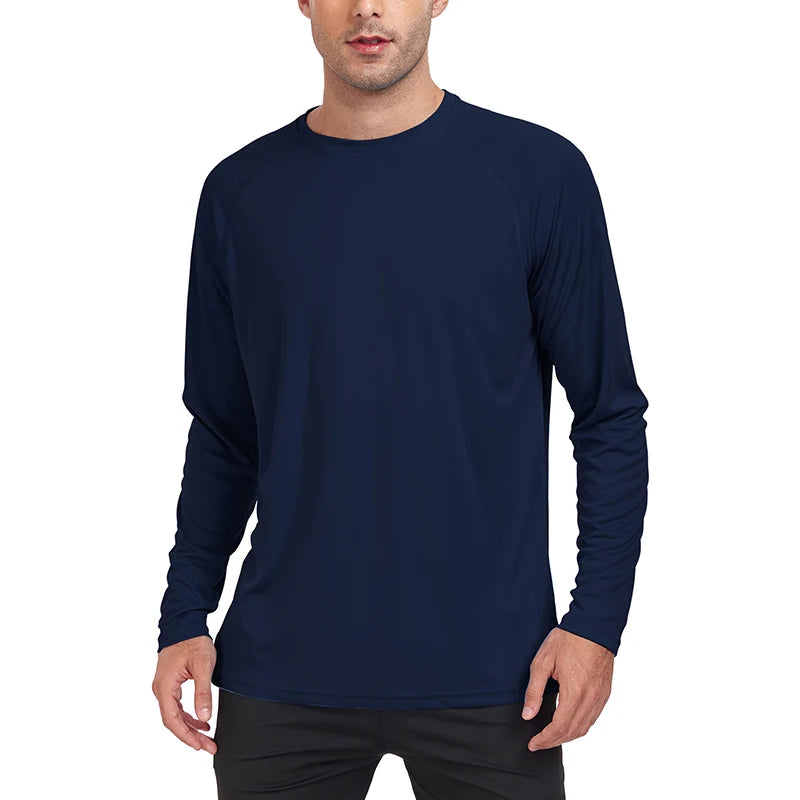 Men's Sun Protection shirts Summer UPF 50+ Long Sleeve Quick Dry Men Shirts Breathable Hiking Fish Performance Tops UV-Proof