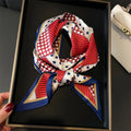 NEW Fashion Print Long Silk Scarf Graphic Ribbon For Women Soft Cozy Silk Scarf Versatile Neckerchief Length Luxury Headband
