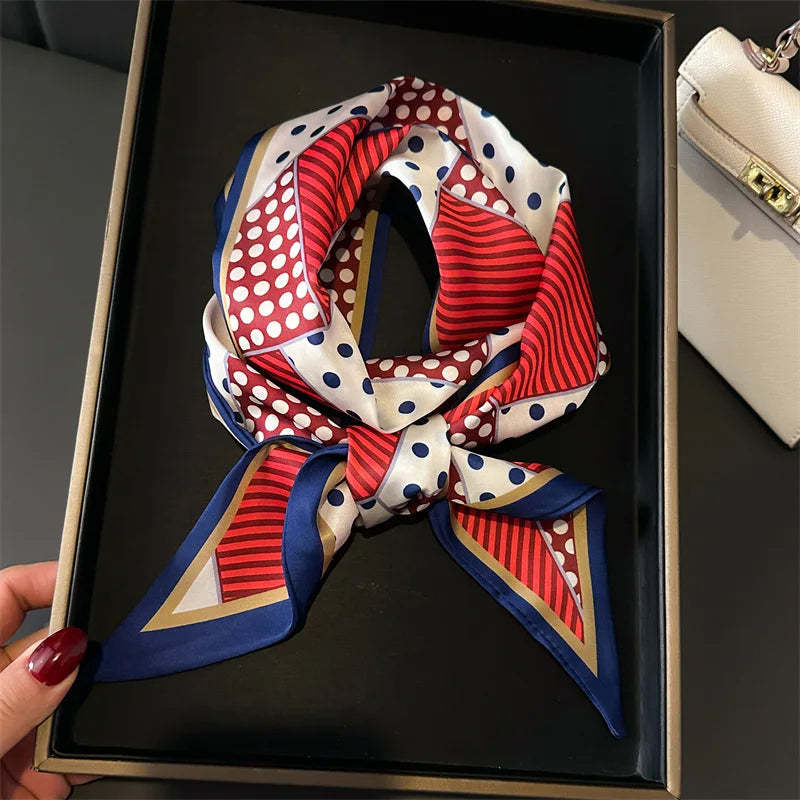 NEW Fashion Print Long Silk Scarf Graphic Ribbon For Women Soft Cozy Silk Scarf Versatile Neckerchief Length Luxury Headband