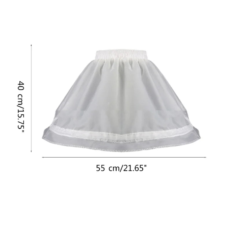 Girl Crinoline Underskirt for Lolita Dress with hoop Little Girl Under skirt Short Underskirt A-line Petticoat