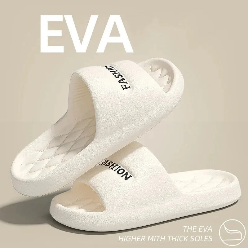 Fashion Summer Eva Slippers Summer Women Thick Soles Non-slip Home Indoor Outdoor Couple Slippers Bath Flip Flops