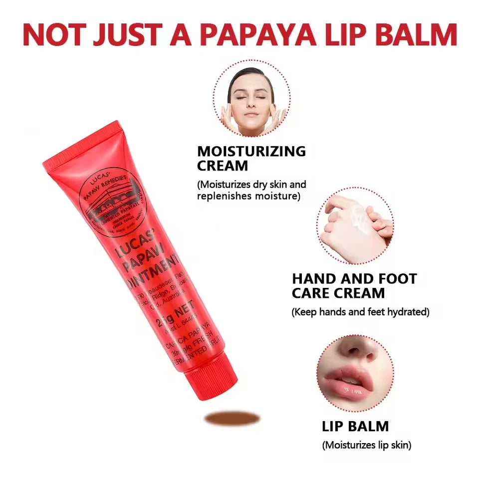 Lucas Papaw Ointment Multifunctional Lip Protector Hydrating Lip Balm Diaper Natural Plant Cream Papaya Cream Korean Cosmetics