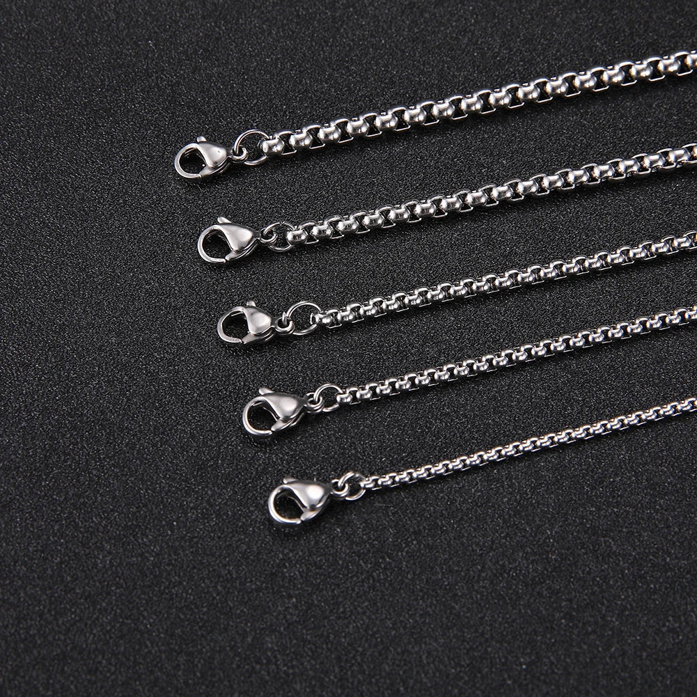 My Shape 3mm-10mm Cuban Chain Stainless Steel Necklaces for Men Male Chains Figaro Box Chain Choker Punk Jewelry 45cm 50cm 60cm
