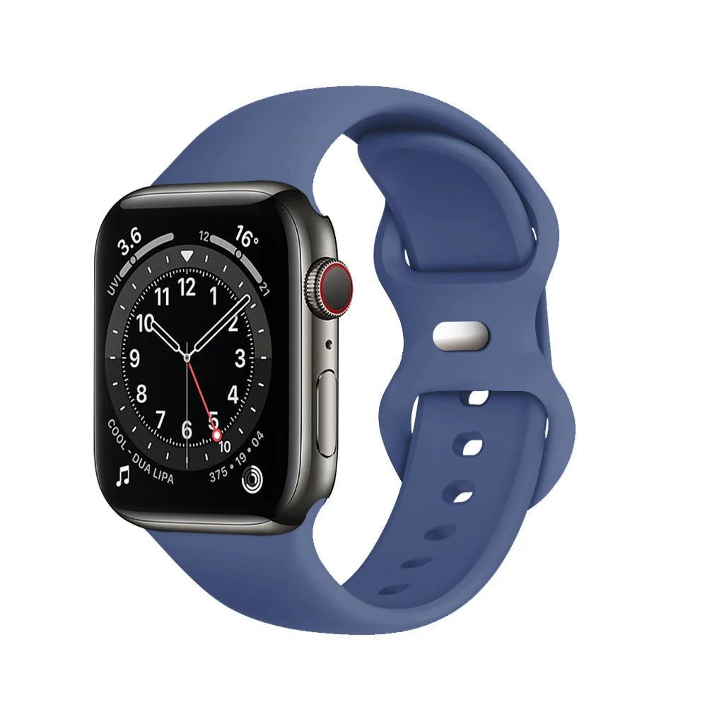 Silicone Strap for Apple Watch Band Ultra 49mm 45/44/42mm Watchbands 41/40mm iwatch Rubber Sport Bracelet on iWatch Series 76543