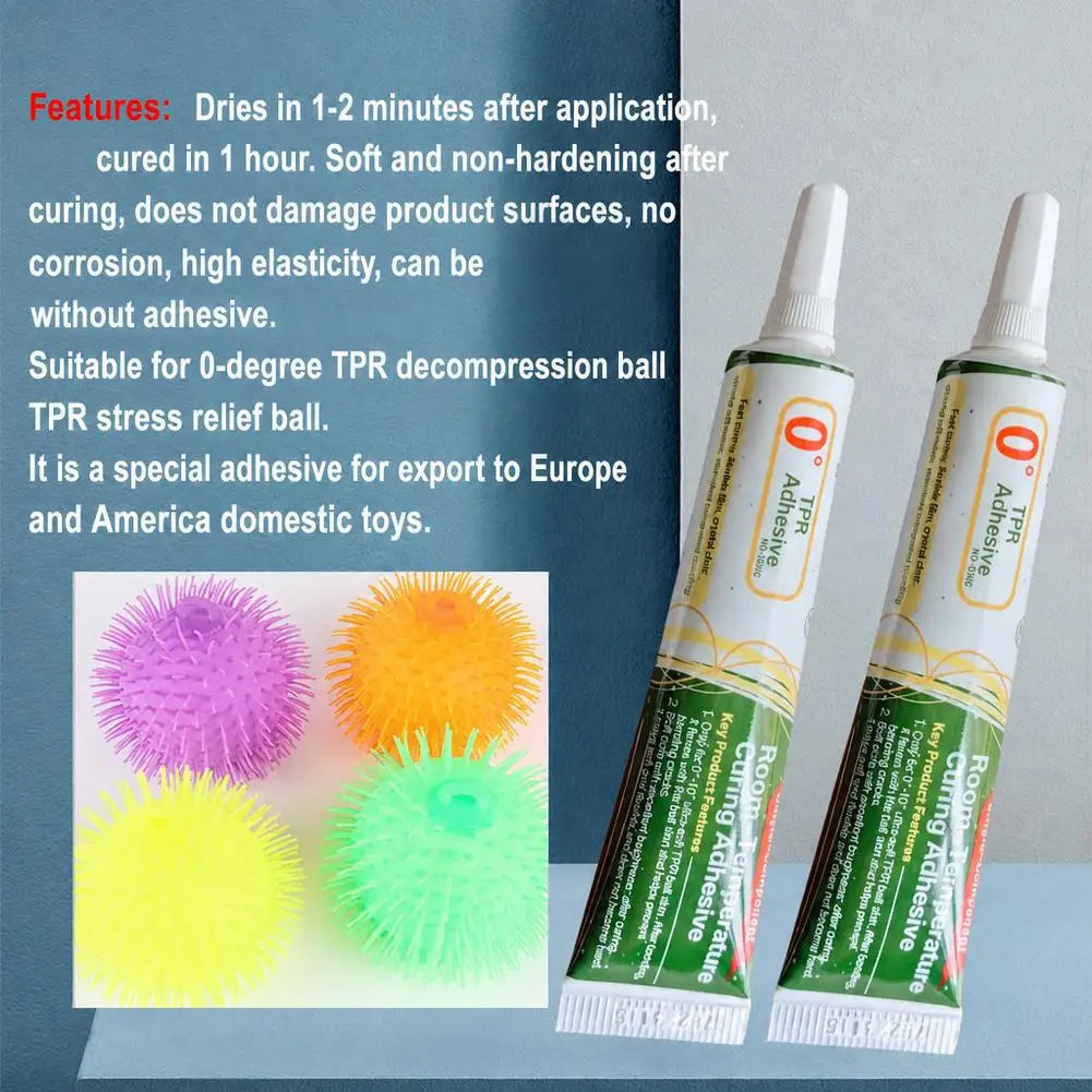 TPR Glue for Squishies Toys Room Temperature Curing Adhesive for Invisibles Toy Repairs Flexible Waterproof DIY Handcraft Studio