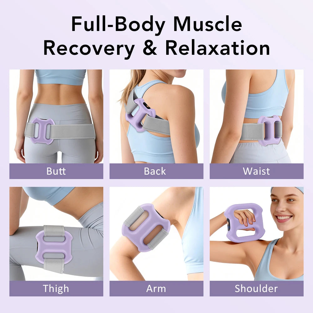 Electric Fascia Ring Fitness Massage Ring Vibration Full-Body Shaping Massager Abdomen Belly Waist Deep Tissue Massage Device