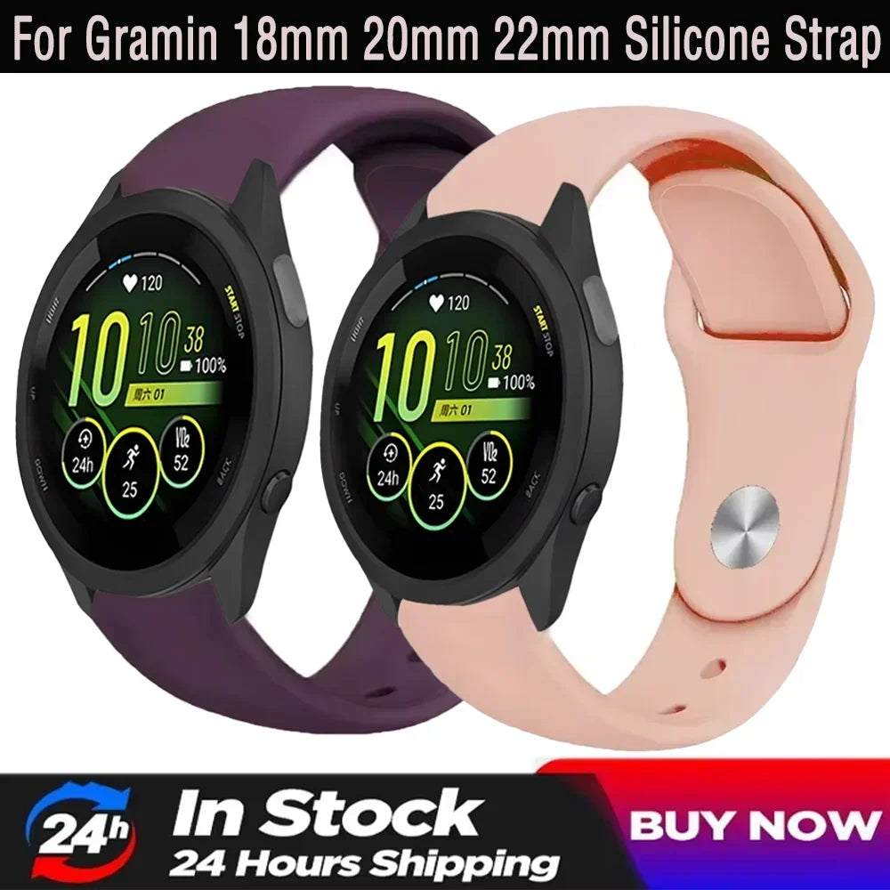 18mm 20mm 22mm Silicone Strap for Gramin Venu 3 3S 2 Active 5 Vivoactive 5 Bracelet Garmin Forerunner 165 55 965 265 265S Correa