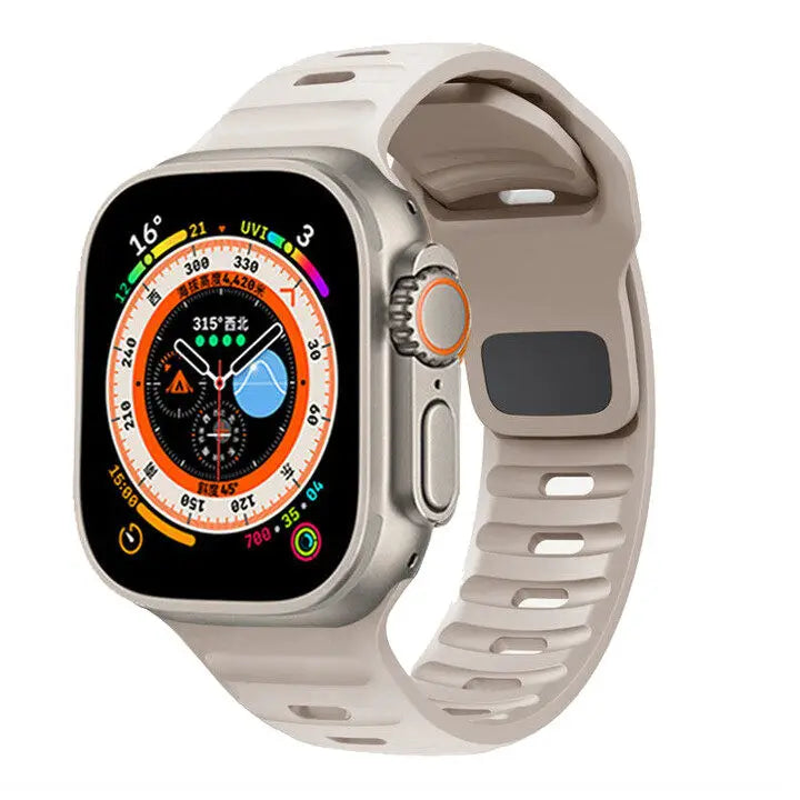 Sport Strap For Apple Watch Ultra band 49mm 45mm 46mm 44mm 42mm 41mm Silicone Air hole Bracelet iWatch Serie 11 10 9 8 7 6 SE