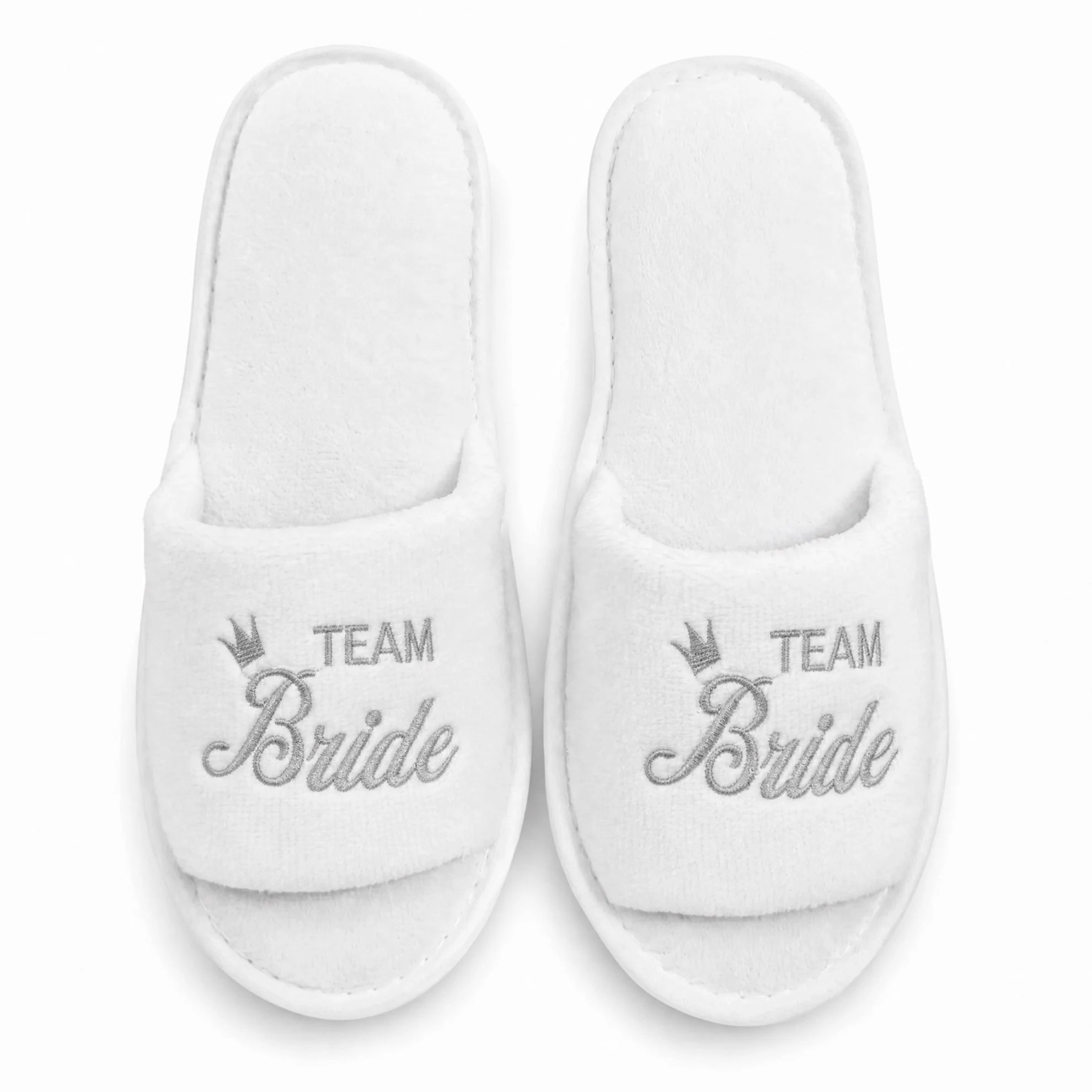 Bride & Bridesmaid, Wedding Party Guests Home Slip On Shoes Bridal Party Slippers Open-toe With Golden, Mint Green and Pink