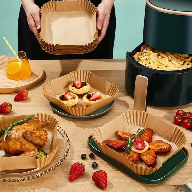 Airfryer Cooking Paper Aerogrill Parchment Paper Baking Tool Airfryer Accessories Air Fryer Paper Oven Liner Disposable Dishes