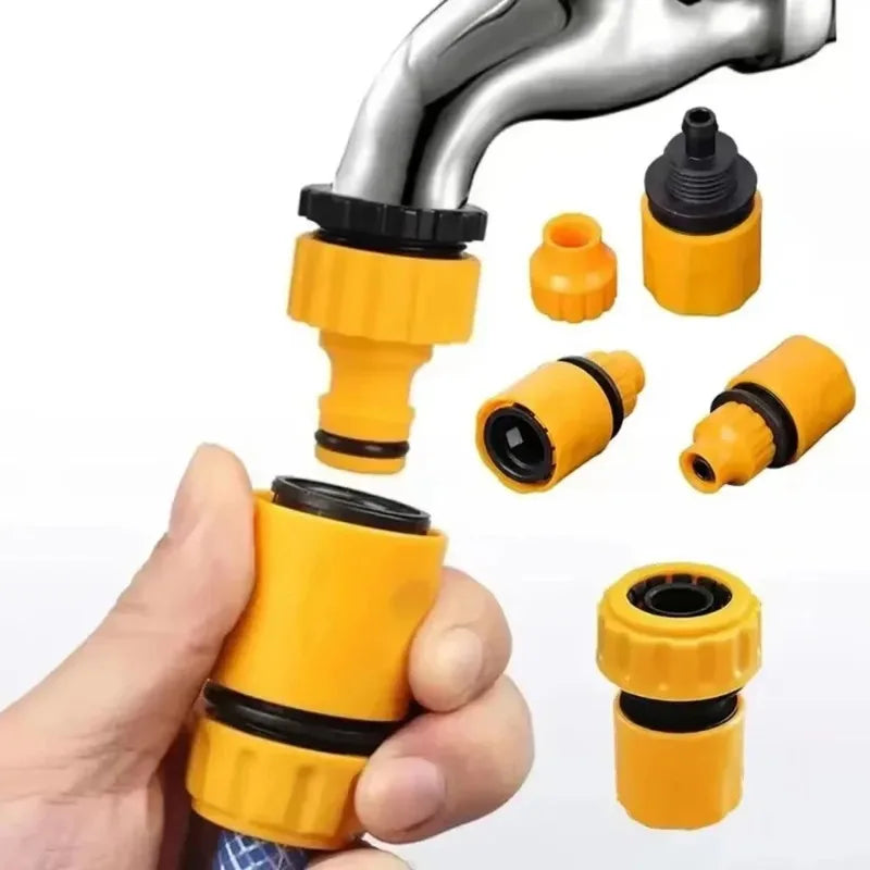 Hose Faucet Quick Connector 3/4 & 1/2 Inch Graden Hose Water Tap Threaded Connector Faucet Adapter For Garden Irrigation