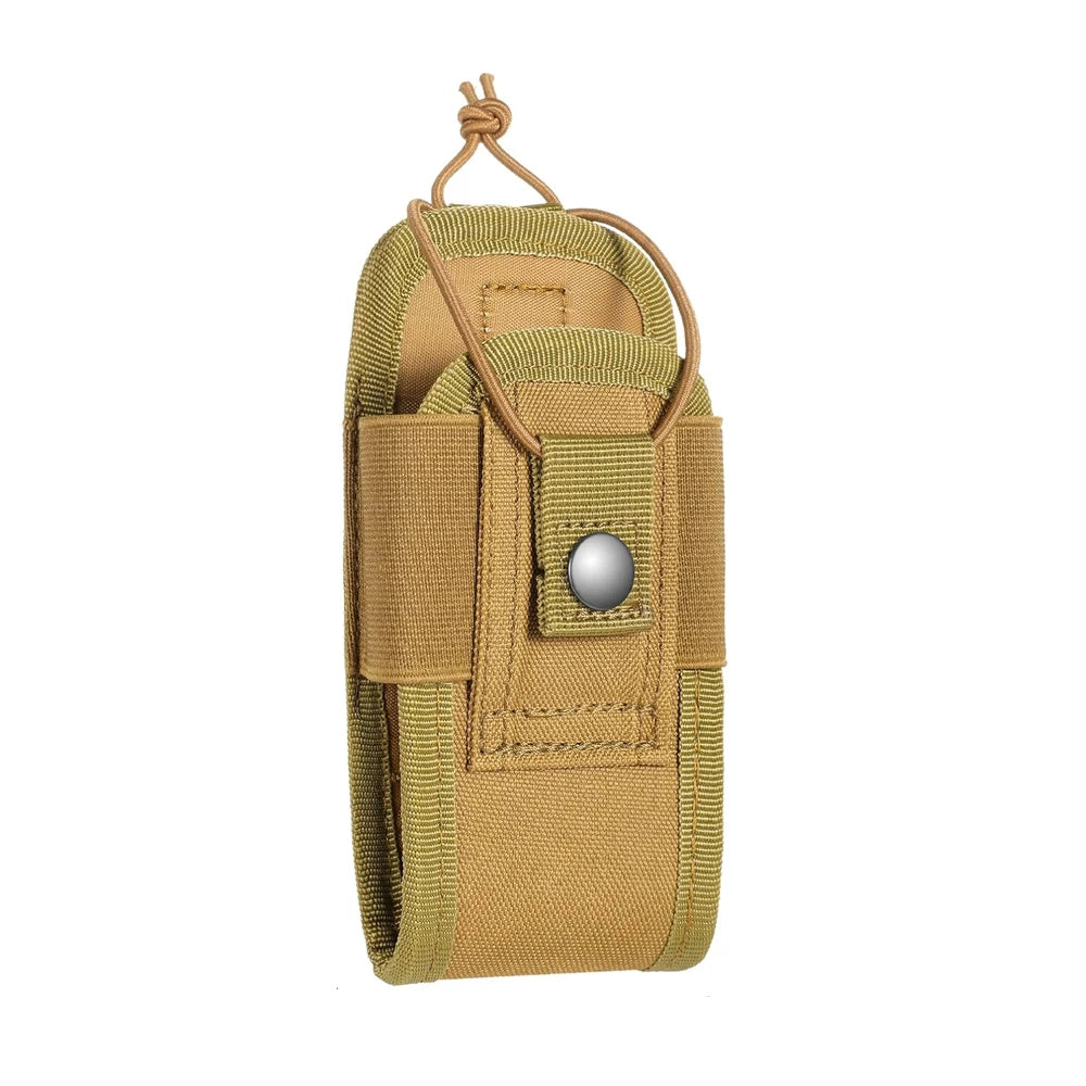 Tactical Radio Holster Molle Pouch, Military Heavy Duty Universal Case for Police Firefighter Two Way Walkie Talkies Vest