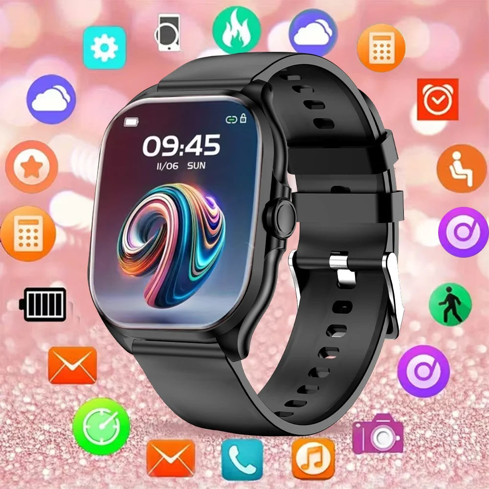 LAXASFIT 2026 New Gift Smart Watch Full Touch Screen Bluetooth Call Sports Fitness Digital Smartwatch For Men Women
