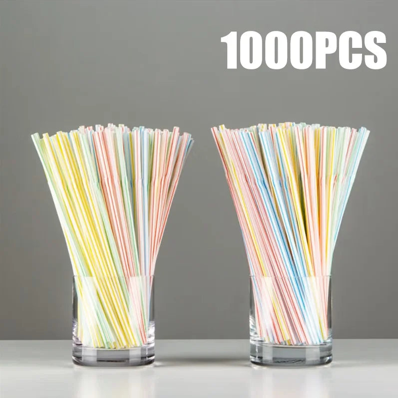 50-3000Pcs Multicolor Kitchen Beverage Straws Rietjes Drinking Straw Cocktail Rietjes Wedding Party Straws Accessories