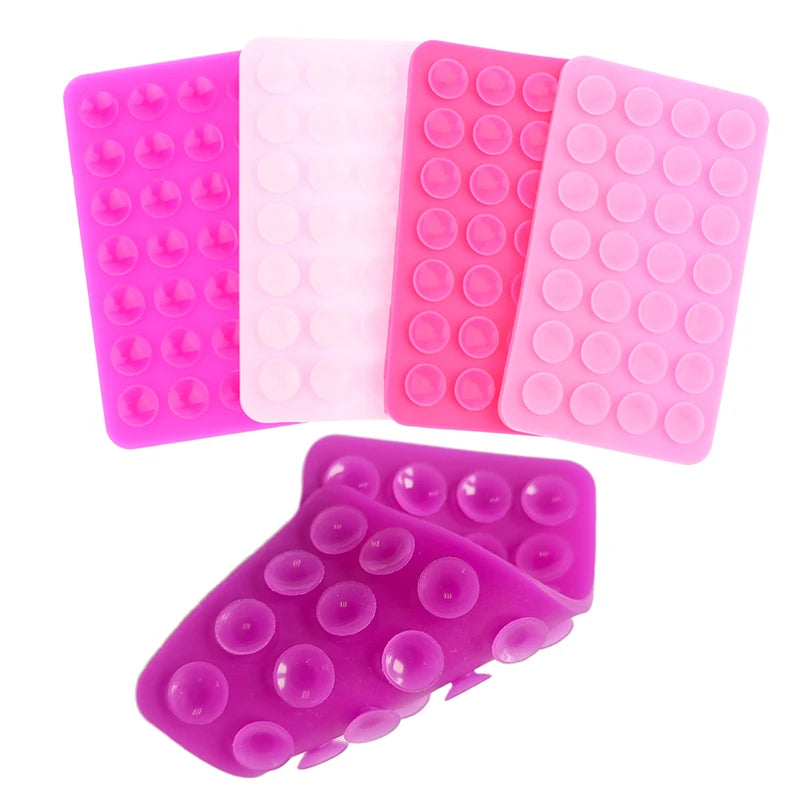 1pc Backed Adhesive Sucker Pad For Fixed Pad Double Side Silicone Suction Pad For Mobile Phone Fixture Suction Cup